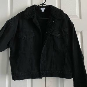 Black denim jacket